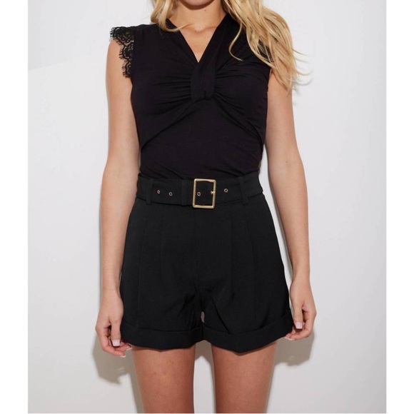 Generation Love - Milo Shorts in Black Crepe